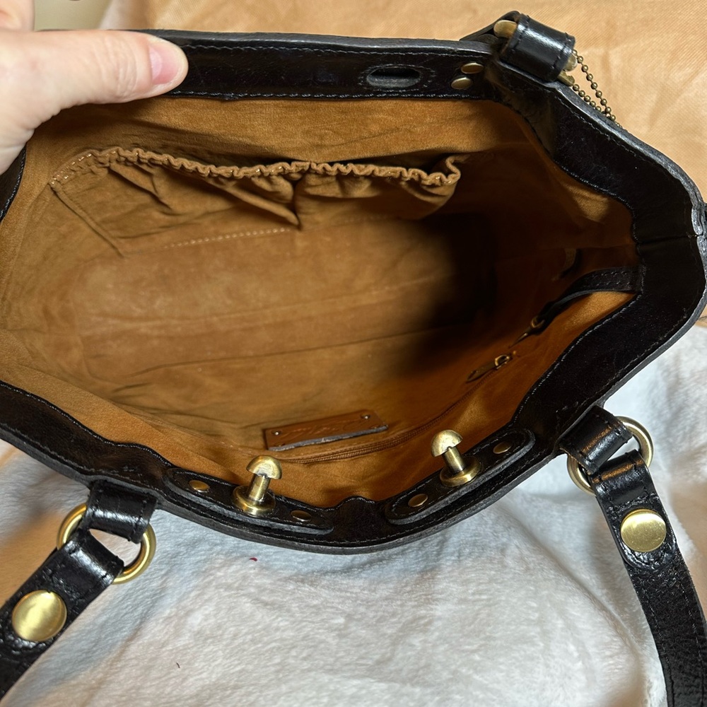 Patricia Nash Tiger Stripe Leather Tote - Picture 6 of 11